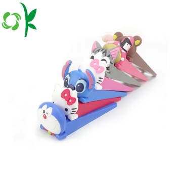 Cartoon Design Silicone Door Stopper Wedge for Baby