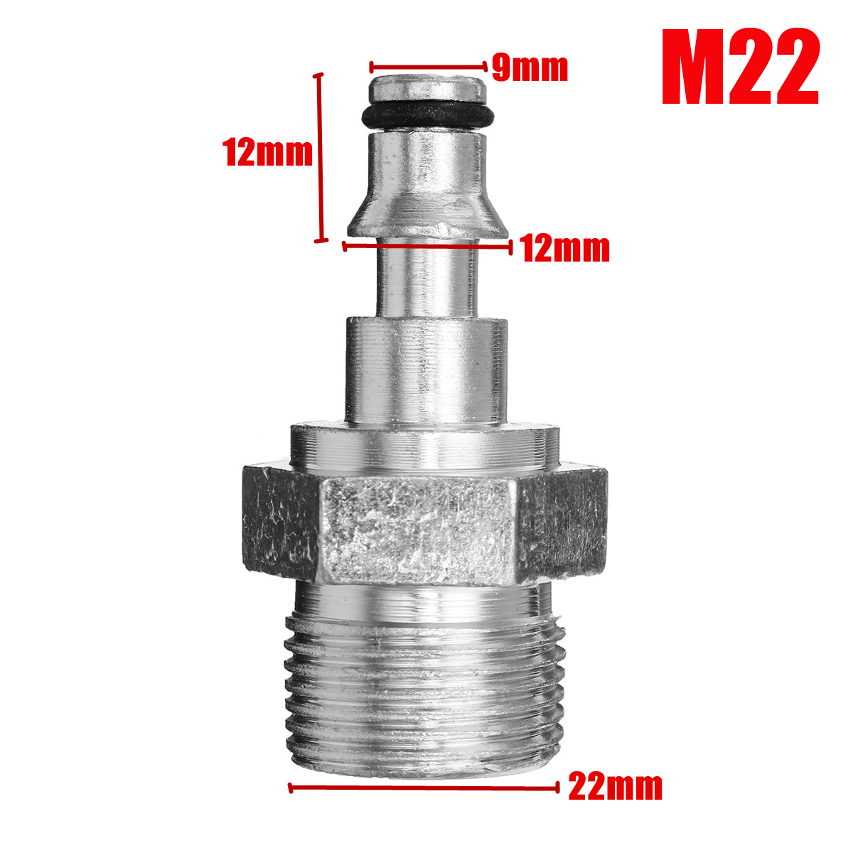 Hochdruck -Waschmaschineschlauchadapter M22 Hochdruckrohr Schnellanschließungswandler für Druckunterbrecher