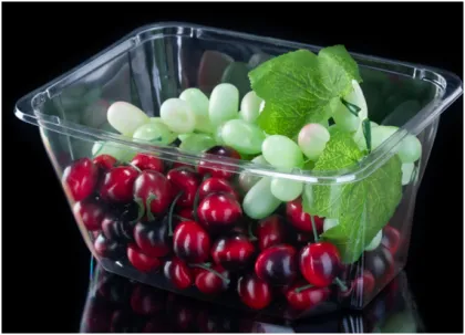 Transparent Plastic Salad Tub Food Container for Costco