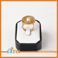 Matt Gold Pearl Lotus blomma Ring