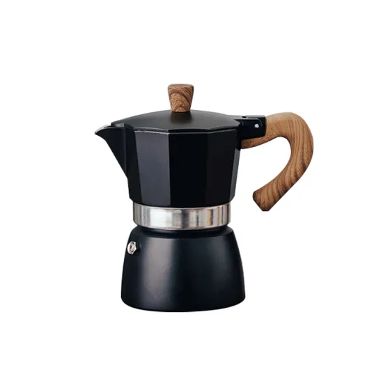 Modern Italian Aluminum Moka Pot - 3-6 Cup Stove Top Coffee Maker for Office