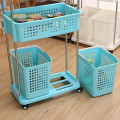 2 Tier Large Capacity Moving Laundry Basket