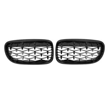 Full Black Front Kidney Grill for BMW 3 Series E90 2009-2012 Diamond Grille