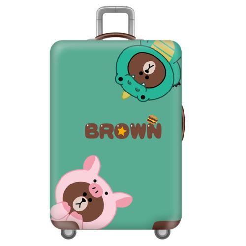 1PC 18"-32'' Cute Brown Elastic Travel Luggage Cover Suitcase Protective BearCase Protector