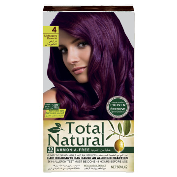 Color de tinte para el cabello sano y de moda sin PPD