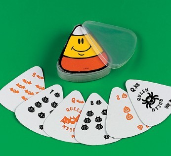 Candy Corn-Shaped Playing Cards