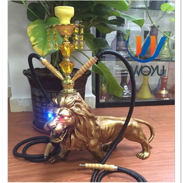 55cm tall Lion hookah animal shisha light nargile wholesale lion chicha with led