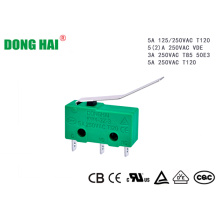 Miniature Micro Switch Solder terminal Peralatan Elektrik