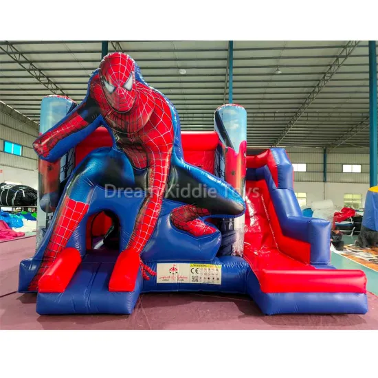 Spider-Man Inflatable Bouncer: Boys Combo Bounce House with Dry Water Slide