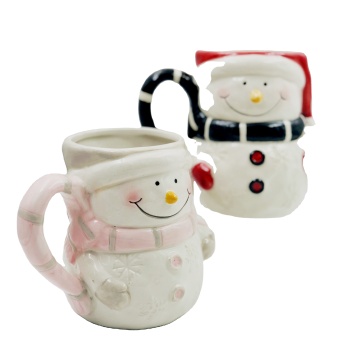 Wholesale 3D Animal Shape Ceramic Christmas Penguin Coffee Mug Cup
