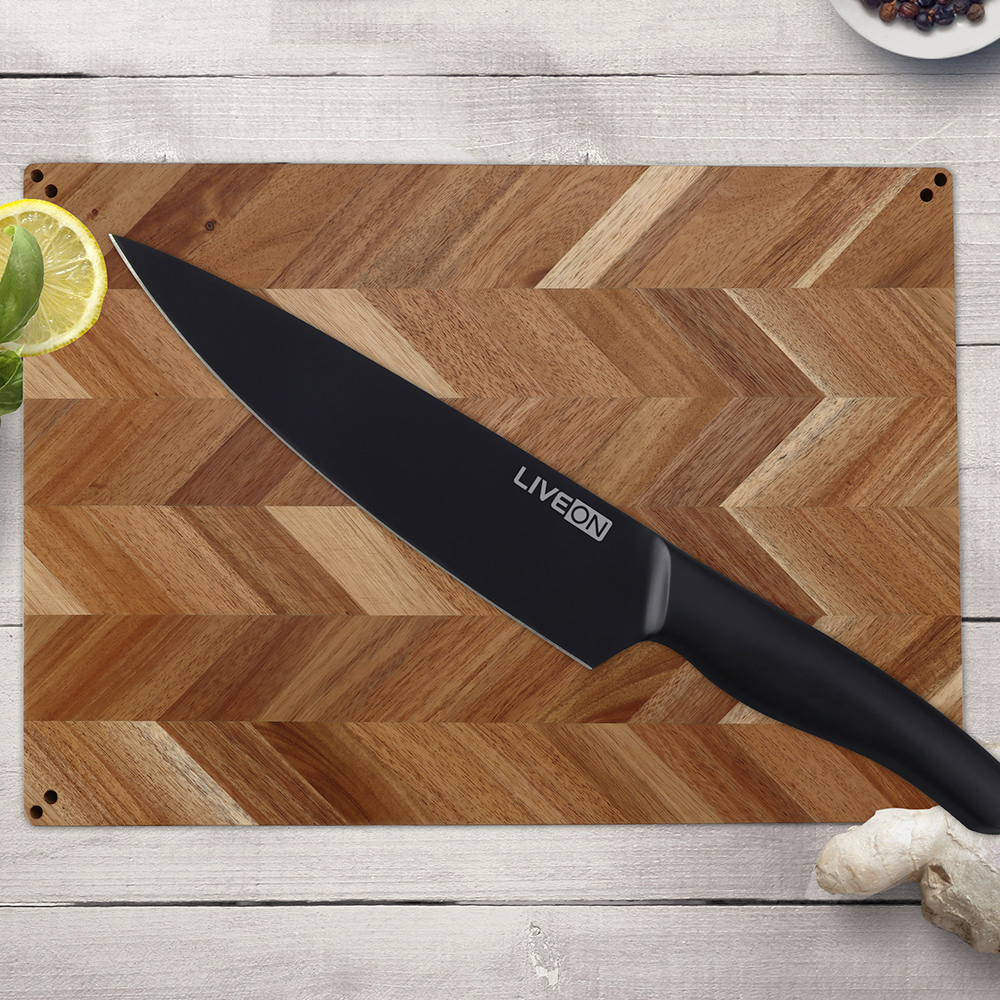 8 &#39;&#39; cuchillo de cocinero de cocina de óxido negro