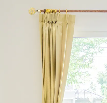 Dreamy yellow kaleidoscope Curtain Rods