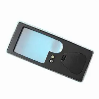 3x/10x Dual Power Flat Card Magnifier with LED and UV Light