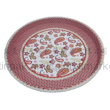 beer round tin serving tray