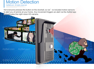 AlyBell WiFi wireless HD camera doorbell security systems for apartments