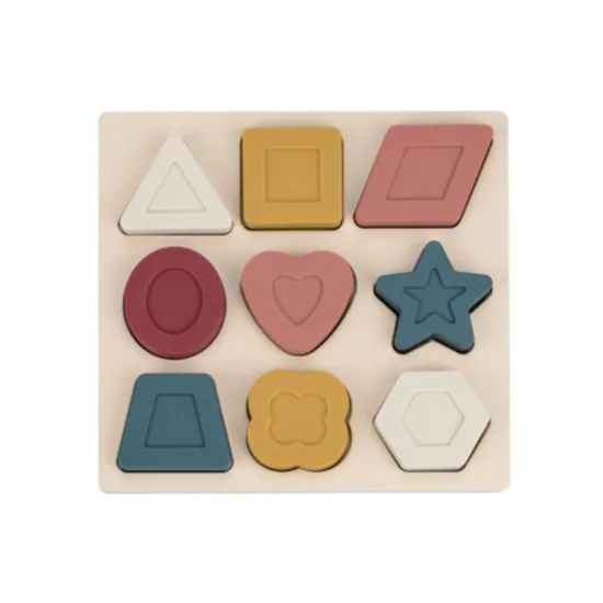 Shape 9Pcs Silicone Puzzles - Interactive Educational Toy for Kids