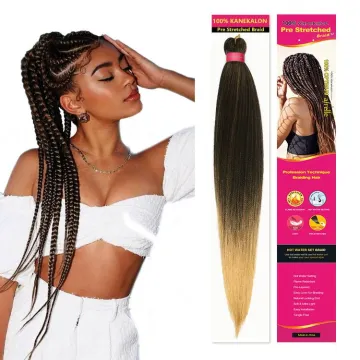 Wholesale  Private Label 26Inch Ombre Bulk  Ez Braid Expression Pre Stretched Braiding Hair Pre Stretched