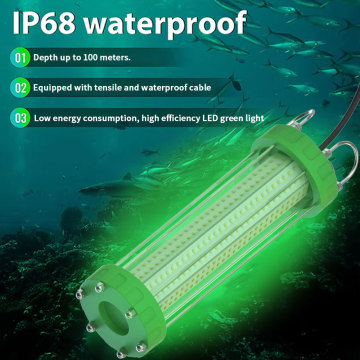 Luz de pesca LED 220V, lâmpada à prova d'água IP68 Green IP68 para criação de lula e salmão