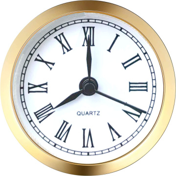 65MM Insert Clock Movement with Yellow Dial and White Roman Numerals