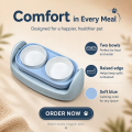 2 in 1 PP Plastic Pet Feeder Adjustable Multi Angle Wet Dry Cat Dog Bowls with Storage for Indoor Outdoor Travel