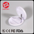 EASTONY Round shape Plastic Tablet Pill Cutter Splitter Box Case