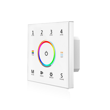 Skydance T15 DMX512 Master dengan RF Wireless Wall Control - 4 Zona, 100-240VAC, RGB+CCT
