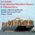 Servicios de transporte marítimo de Shantou a Johannesburgo