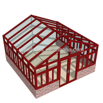 Sunrooms use champion tempered glass and aluminium