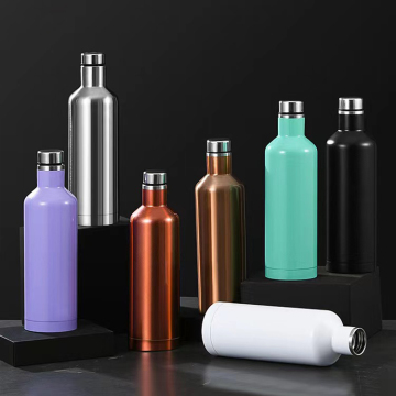 Customizable 304 Stainless Steel Wine Bottle Thermos Cup, 12oz, U-Shaped Egg Cup, Double Vacuum Insulated, with Gift Box