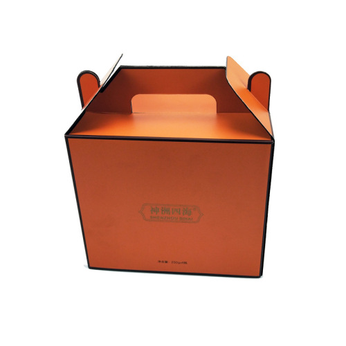 हैंडल के साथ कस्टम नालीदार गैबल पैकेजिंग शिपिंग बॉक्स