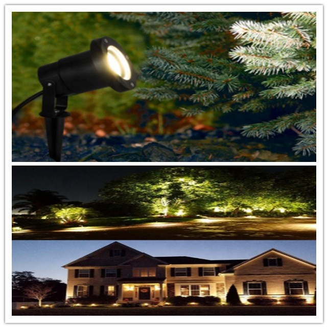 كوز الألومنيوم مقاوم للماء IP65 LED Garden Spike Light