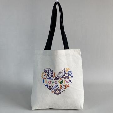 Beg tote kanvas kapas tersuai dengan logo