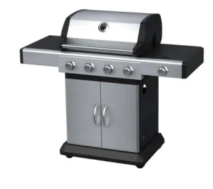 Stainless Steel Made 4 Burners Gas Grill with Side Burner, Ce Approved