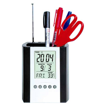 Calendar Penholder with Radio