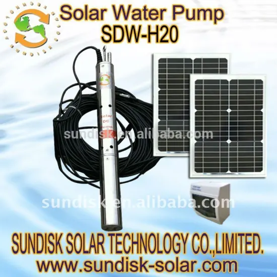 20m deep solar water pump use for family