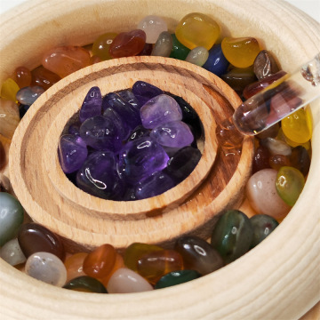 Wholesale Wood Aromatherapy Essential Oil Diffuser Agate Amethyst Tumbled Stone Diffuser