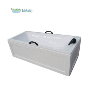 CE Japanese Small Bathroom Acrylic Shower Bath Tub 1 Person Double Skirt Bathtub