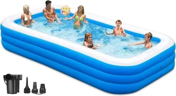 Inflatable Swimming Pool with Pump for Outdoor Leisure