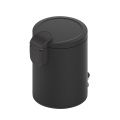 Black Step-On Trash Can With Lid