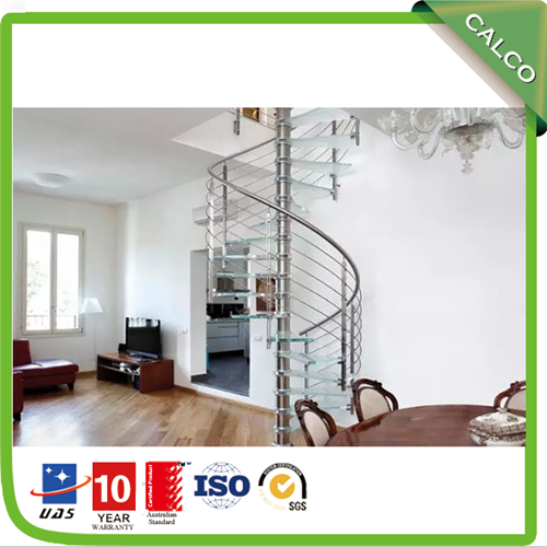 Staircase Handrail with Glass