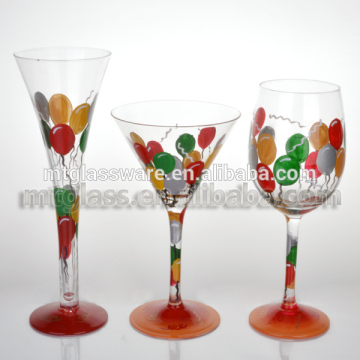 FDA,Eco-friendly,hand paint elegant celebrate party ballon design martini glass