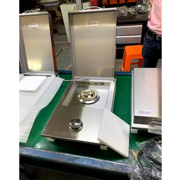 304 Stainless Steel Brass Main Burner Outdoor Kitchen Cooking Slide In Single Side Burner