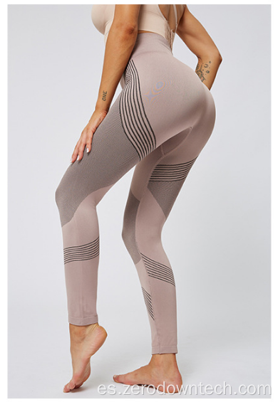 Moda nuevo estilo señoras cintura alta apretado deporte entrenamiento yoga pantalones fitness leggings para mujeres