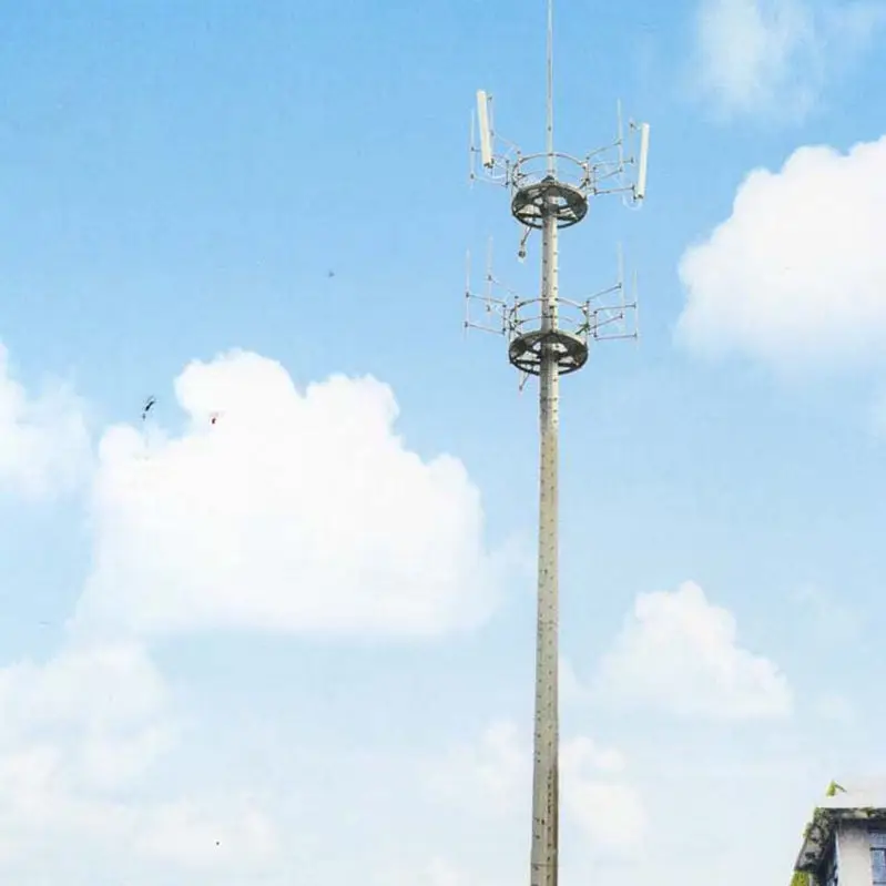 Стальная монополь GSM Антенна мачта полюс связи