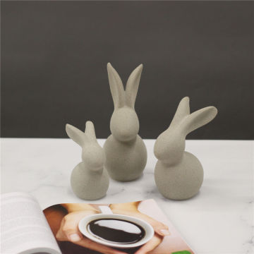 LEXI Rabbit Ceramic Porcelain Sculpture Mini Decorative Animal