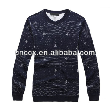 13STC5872 fashion mens cotton pullover embroidered sweater