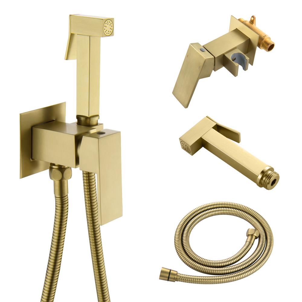 Gebürstetes goldenes Handheld Bidet Sprayer für Toilette WC