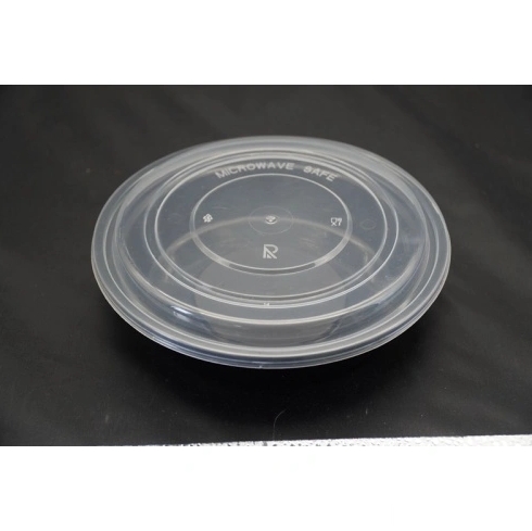 Disposable round plastic lunch box