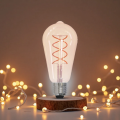 Lâmpada espiral vintage de formato longo para iluminação decorativa