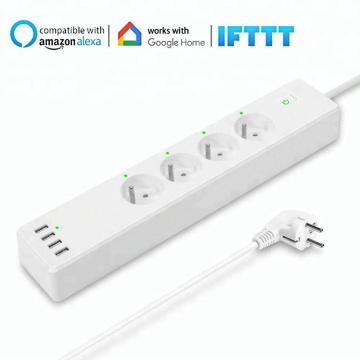 French Power Sockets WIFI Smart Power Strip with APP remote control and work with Alexa